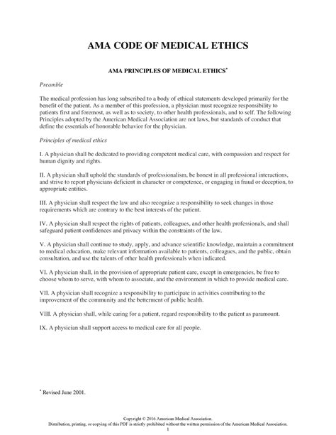 Ama code of ethics pdf.  1.  AMA Code of Medical Ethics 1. 2 Discrimination &...