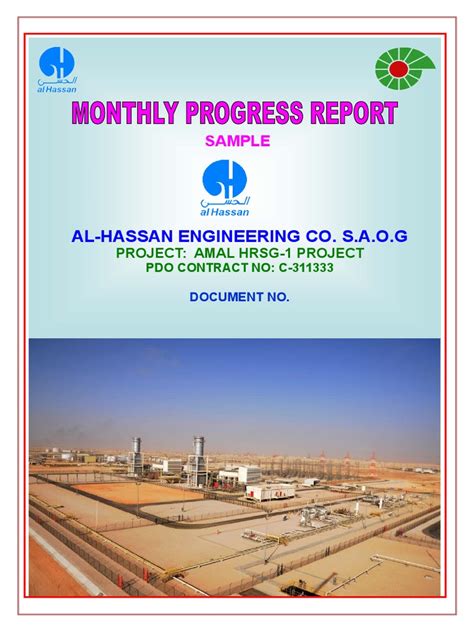 Amal HRSG 1 Project C311333 Monthly Report Format doc