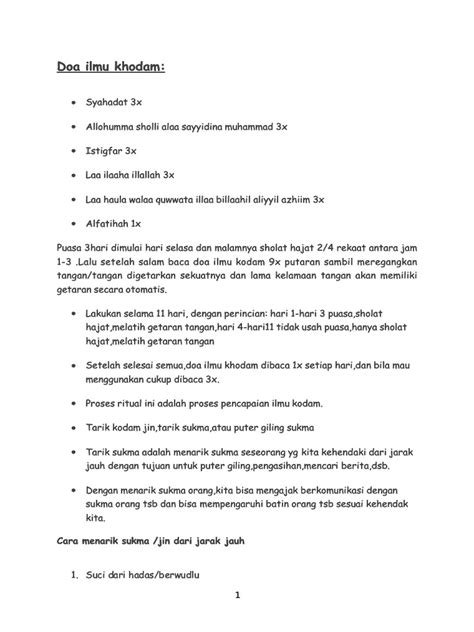 Amalan ilmu khodam. .  ...