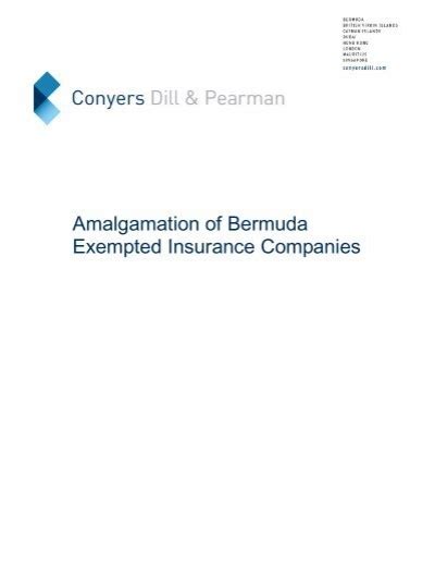 Amalgamation Bermuda Exempted Companies 0