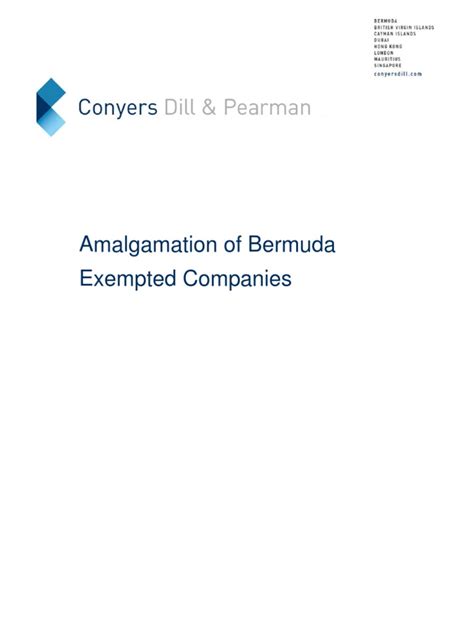 Amalgamation Bermuda Exempted Companies 0