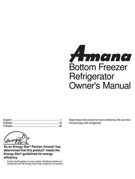 Amana bottom freezer refrigerator owner manual. - Professional rammed earth building manual instructions.