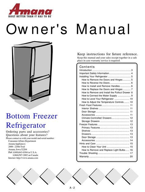 Amana bottom freezer refrigerator service manual. - Guida al gioco spada zelda verso il cielo.