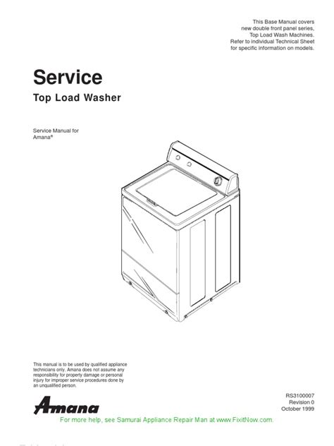 Amana front load washer owners manual. - Manuale d'officina di riparazione di terne jcb 3cx 4cx.