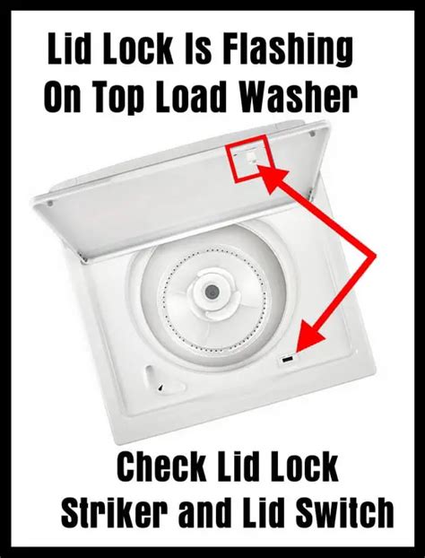 Amana washer lid lock light flashing. 04 - Leveling legs adjusted too high. The leveling legs on the dishwasher will need to be lowered so the door will not hit the cabinet or mounting screws. If the door is rubbing on … 
