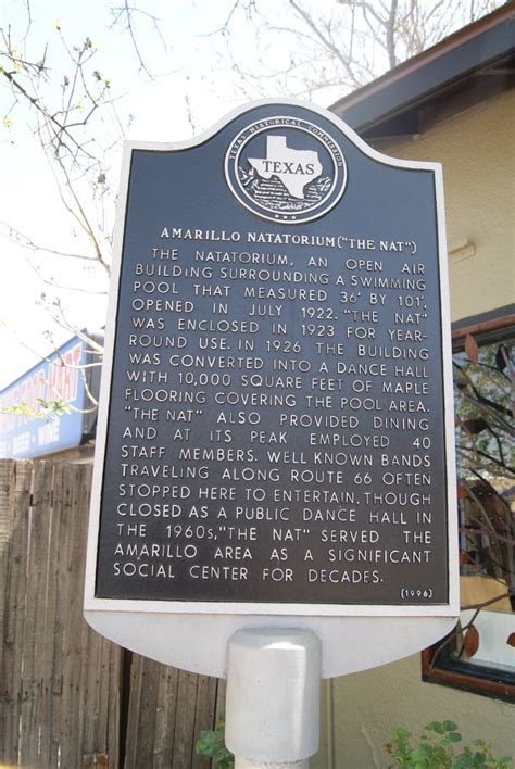 Amarillo Natatorium ("The Nat") Historical Marker