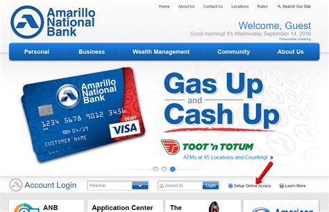 Amarillo national bank online banking. Inventory and Receivables Financing. Revolving lines of credit based on advance rates appropriate to your business. Over 130 year old bank with a strong balance sheet. Quick, local decision-making and processing. Learn More. 