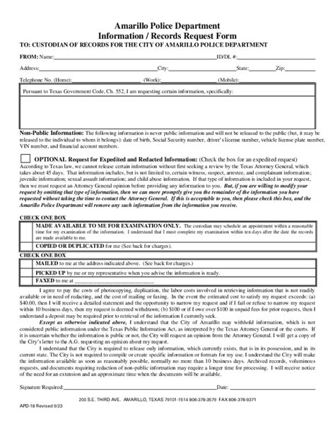Amarillo police department records.  Amarillo Police Department Inform...