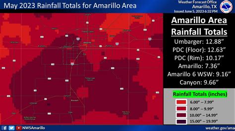 Forecast rain totals through Thursday, April 27th 2023 (KVII) AMARILLO, Texas (KVII) - Monday will be a cool day if you are stuck under the clouds. This will be areas further east in the panhandles while the western side of the High Plains will have a warmer day with more sunshine which will lead to highs in the upper 60s instead of the middle 50s.