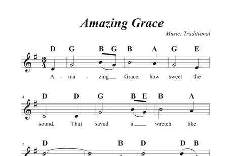 Amazing Grace Recorder Notes Recorder Notes
