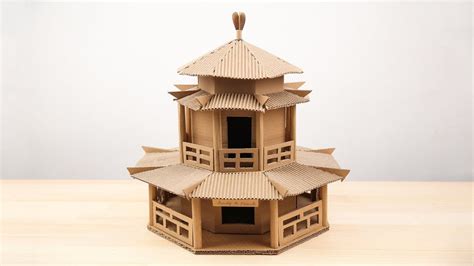 Amazing How to make a Chinese ancient building from Cardboard Simple