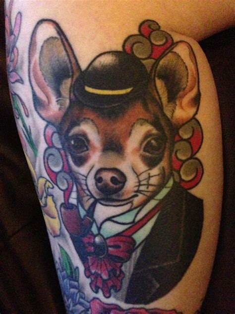Amazing chihuahua tattoo. Gotta get me something like this! Chihuahua