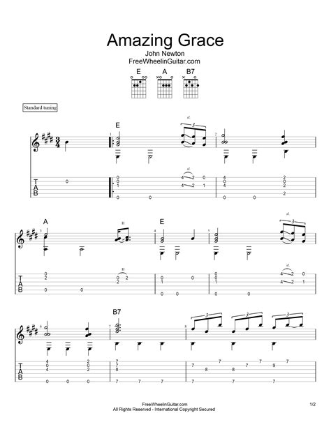 Amazing grace guitar tab. This lesson comes with over 25 minutes of video, PDF tabs and two audio backing tracks, and rhythm lesson!Become a Premiere member to access this full-length... 
