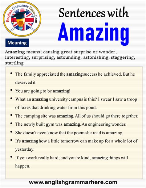 Amazing meaning