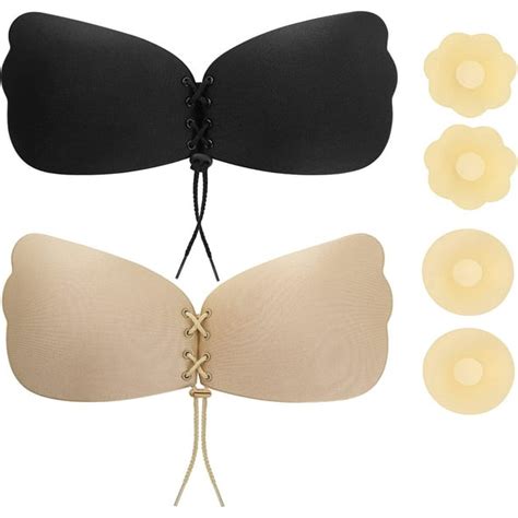 Amazon: 2 Pairs Invisible Sticky Bra, Reusable Lift up Nipple Covers ...