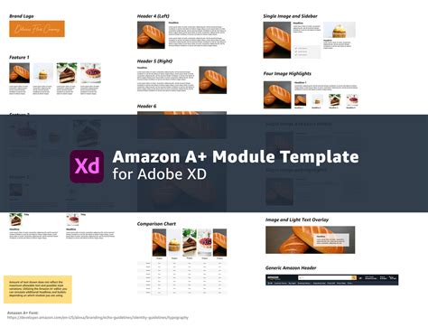 Amazon A+ Module Templates for Adobe XD 2021