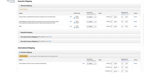 Amazon Shipping Templates How to Create New Shipping Templates