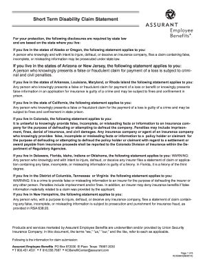 Amazon Short Term Disability Form Fill Out and Sign Printable PDF