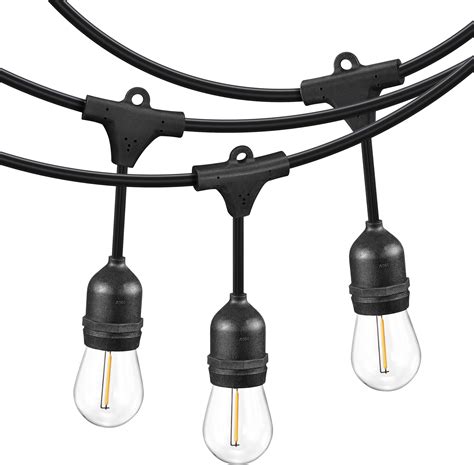 Amazon basics 24-foot outdoor string lights. 24-Light 48 ft. Indoor/Outdoor String Light with S14 Single Filament LED Bulbs. Shop this Collection. Add to Cart. Compare. Top Rated. More Options Available $ 64. 97. Limit 50 per order (289) Hampton Bay. Indoor/Outdoor 12-Light 24 ft. Smart Plug-in Edison Bulb RGBW Color Changing LED String Light Powered by Hubspace. Add to Cart. Compare $ 59. … 