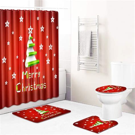 Amazon christmas shower curtains. Dynamene White Fabric Shower Curtain， Waffle Weave Heavy Duty Hotel Luxury Cloth Shower Curtains for Bathroom, 72 Inch 256GSM Weighted Bath Curtain Set with 12 Plastic Hooks,72x72 $15.98 $ 15 . 98 Get it as soon as Wednesday, Dec 20 