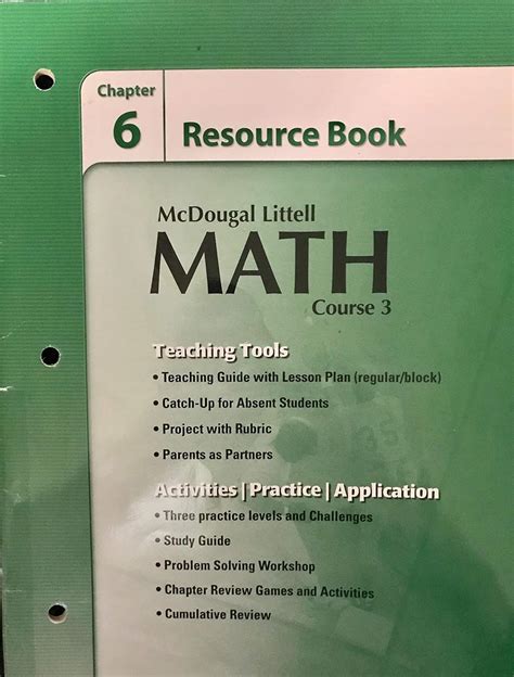Amazon com: McDougal Littell Math Course 3: Chapter Resources Book
