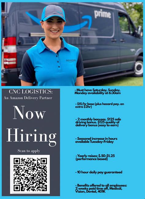 Must be comfortable driving and working in varying weather conditions. Load and unload packages to be delivered. Lift packages up to 50 lbs. Location: 32 Dogwood Trail, Hardyston Township, NJ 07460. Job Types: Full-time, Part-time. Pay: $21.25 - $23.25 per hour. Day range: Weekends as needed. Shift: . Amazon hiring delivery drivers