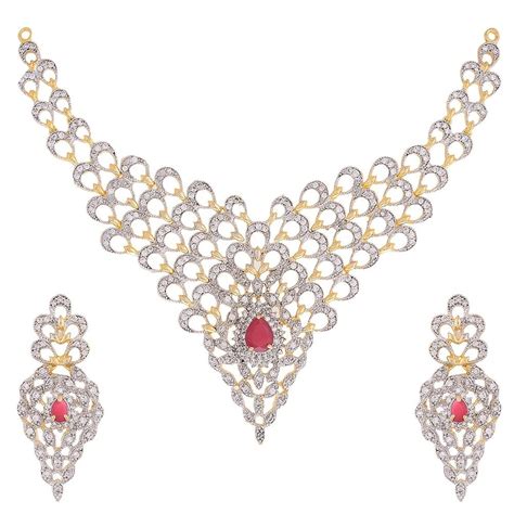 Amazon jewellery set. Amazon's Choice for green jewelry sets +14 colors/patterns. CSY. 4 Pcs/Set Austrian Crystal Necklace Earrings Bracelet Ring Bridal Jewelry Sets for Brides Wedding Party Costume Accessories Gifts for Women. 4.5 out of 5 stars 1,346. $22.99 $ 22. 99. FREE delivery Thu, Jun 22 on $25 of items shipped by Amazon. 