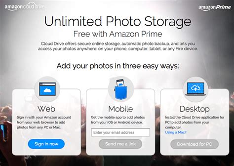 Dec 7, 2023 · Amazon Photos is free for all Amazon customers. All you need is an Amazon Account and you'll get 5GB of photo storage. If you need more than 5GB and want to store more than just photos (i.e., files, videos, etc.) then you can pay a yearly fee to get more storage. If you're an Amazon Prime subscriber, then you'll get unlimited photo storage plus .... 