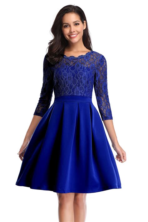 Amazon royal blue dress with sleeves. .  ...