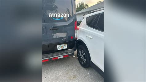 Amazon settles case after driver totaled woman's car in her driveway