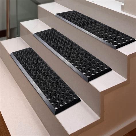 Spurtar Rubber Stair Treads, 30" x 10" 3PCS Outdoor Rubber Stair Treads Non-Slip, 30 Inch Rubber Stair Treads for Wooden Steps, Skid Resistant Stair Treads for Concrete Marble Tile Metal Stairs Black. 288. $4599 ($15.33/Pack) FREE delivery Fri, Oct 27. Or fastest delivery Tomorrow, Oct 24.. 