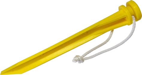 9 Inch Plastic Tent Stakes, 16pcs Ground Stakes Heavy Duty, Durable Canopy Tent Stakes, Sturdy Tent Pegs for Outdoor Campings, Yellow Edging Stakes for Sand Beach and Garden Lawn. 3. $699 ($0.44/Count) Typical: $8.39. FREE delivery Fri, Feb 16 on $35 of items shipped by Amazon.. 