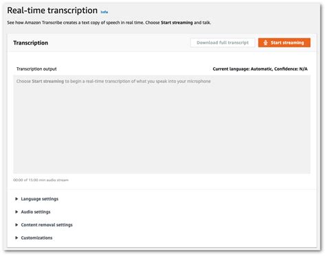 Amazon transcribe workshop.  With Amazon Transcribe, you can produce transcriptions of recorded ...