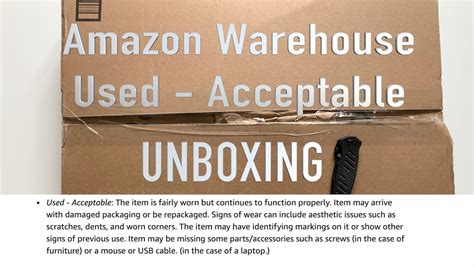 Amazon used acceptable. Products listed as “Used – Very Good” are typically priced lower than new items, but higher than those listed as “Used – Good” or “Used – Acceptable.” The pricing can vary … 