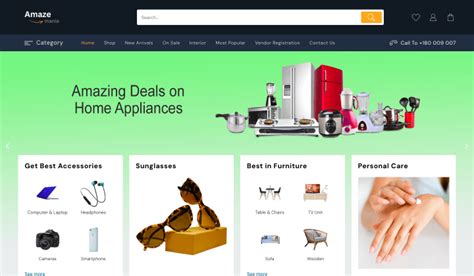 Amazon website template free download.  Amaze Mania is a WooCommerce WordPress them...