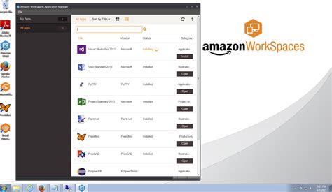 Amazon workspace client. Amazon WorkSpaces plays nice with everyone. Access your personal Windows environment on Android, iOS, Fire, Mac, PC, Chromebook, and Linux devices. WATCH THE VIDEO. Windows. Latest 64 Bit Client. Download. … 