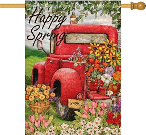 Amazon.co.jp: Furiaz Happy Spring Vintage Red Truck ... - アマ …