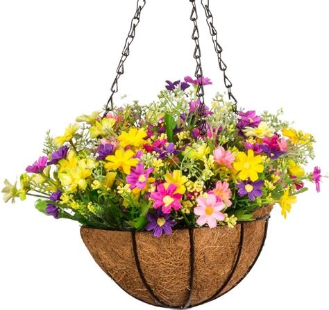 Amazon.co.uk: Artificial Hanging Baskets Outdoor