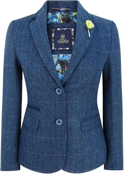 Amazon.co.uk: Blue Tweed Jacket