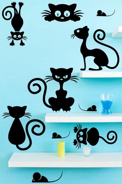 Amazon.co.uk: Cat Wall Decals