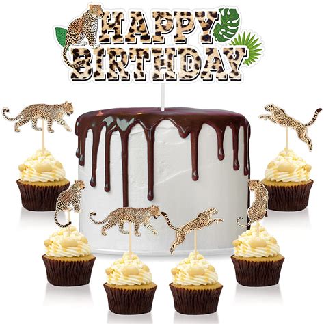 Amazon.co.uk: Cheetah Cake Topper