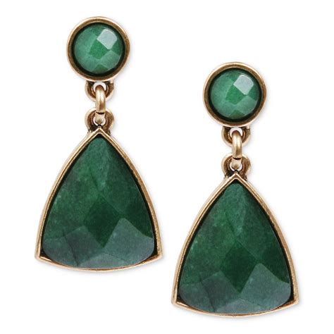 Amazon.co.uk: Green And Gold Earrings