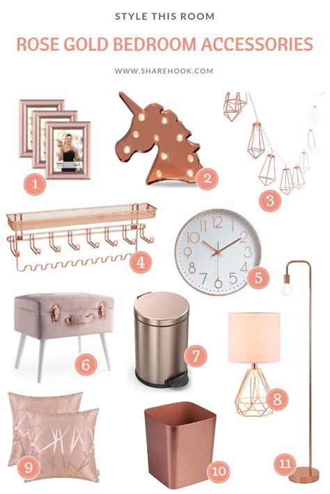 Amazon.co.uk: Rose Gold Bedroom Accessories