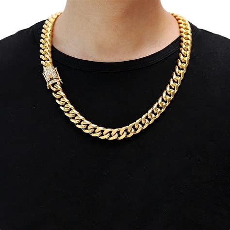 Amazon.co.uk: mens gold necklace