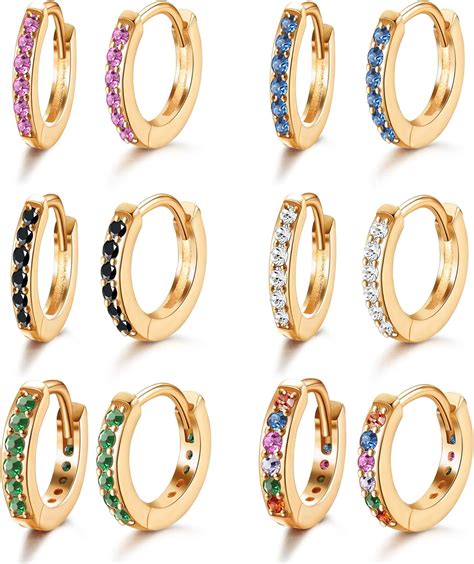 Amazon.co.uk: small hoops earrings