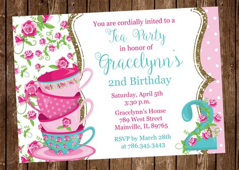 Amazon.com: 25 Floral Tea Party Invitations, Little …