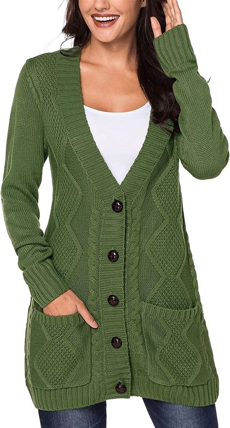 Amazon.com: Cable Knit Cardigan Sweaters