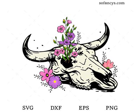 Amazon.com: Cow Skull With Flowers