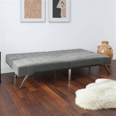 Amazon.com: Customer reviews: DHP Emily Futon With Chrome Legs, Black ...