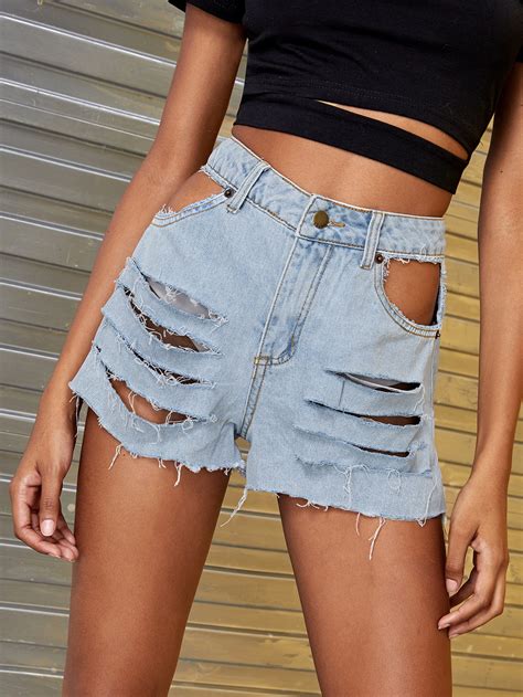 Amazon.com: Cut Up Jean Shorts